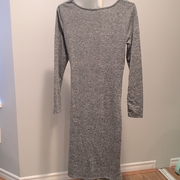 Dex gray long sleeve sweater dress - Picture 2 of 4
